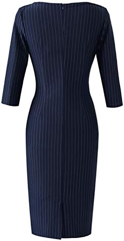 VFSHOW Womens Work Business Office Zipper Up Slim Bodycon Sheath Dress