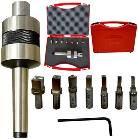 MT2 Rotary Broach Tool Holder with Square Broach Set (Imperial) – Manual Offset Design, Tailstock Angle Required, Complete Kit