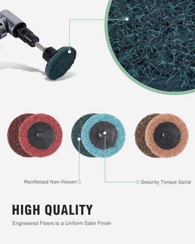 77 PCS 2 Inch Zirconia Sanding Discs, 1/4 Inch Roll Lock Quick Change Disc Accessories for Milwaukee M12 and Dewalt Die Grinders, Surface Conditioning for Paint, Rust Removal and Metal Deburring