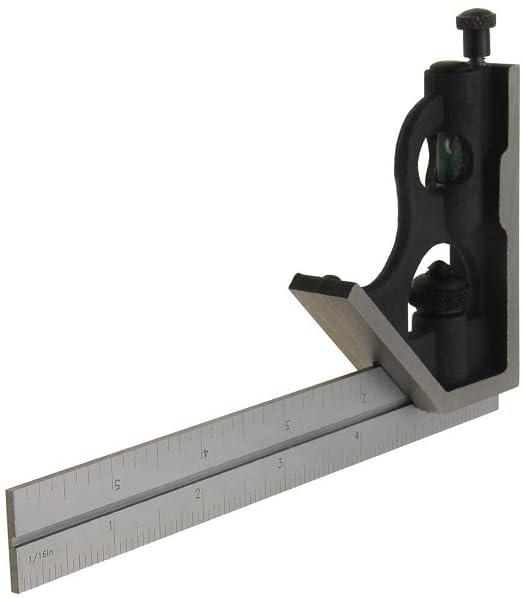 iGaging Square Set 4" Double Square and 6" Combination Square 4R Steel Blade High Precision Woodworking