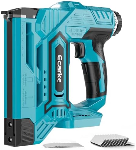 Ecarke Cordless Brad Nailer 2-in-1 Compatible with Makita 18V Battery, 18 Gauge Nail Gun 5/8 to 1-1/4 Inch with 2000 Nials for Wood Carpentry, Powered Electric, 2 Mode, Tool Only