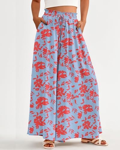 BTFBM Wide Leg Flowy Palazzo Pants for Women