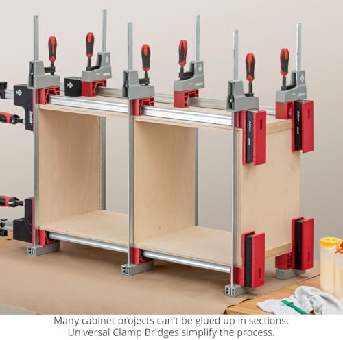 Woodpeckers Universal Clamp Bridges 24-Pack, Stack & Cross Clamps for Complex Glue-Ups, Works with Pipe, Parallel Jaw, Bar & F-Clamps, Improves Alignment & Pressure, Made in USA UCB-23X2