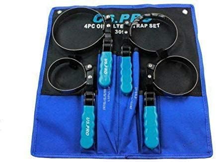 US PRO 3099 Swivel Oil Filter Strap Removal Wrench Set 4 Piece