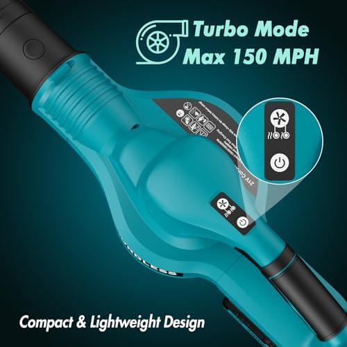Leaf Blower Cordless 21V Electric with 2 Batteries and Charger Lightweight