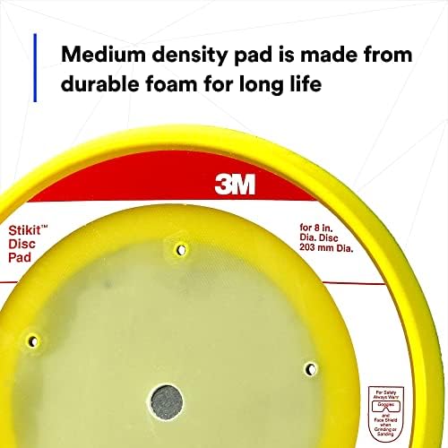 3M Stikit Abrasive Disc Back-up Pad, 05581, Dust Free, 8 in