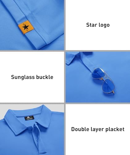 ZITY 3 Pack Mens Golf Polo Shirts Short Sleeve Business Casual T-Shirts