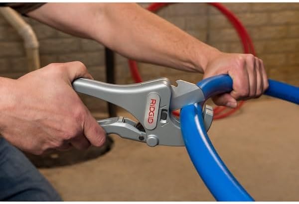 RIDGID 30088 RC-2375 Aluminum 2" Ratchet Action Pipe and Tubing Cutter for Plastic and Multilayer Tubing, 1/8" to 2-3/8" O.D. Capacity, Small