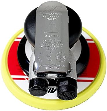 AirVANTAGE Industrial Grade Random Orbital Air Sander Non-Vacuum With Low-Profile Pad, 1/4 in. NPT Air Inlet (5": 3/16- Hook & Loop)