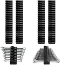 DEHOYI 80 pcs MAGNETIC Modular Wrench Organizers for Tool Drawers - Wrench Rack with Metric & SAE Labels, Perfect Tool Storage Holder. Gift for father, brother and boyfriend (With Magent) (Black)