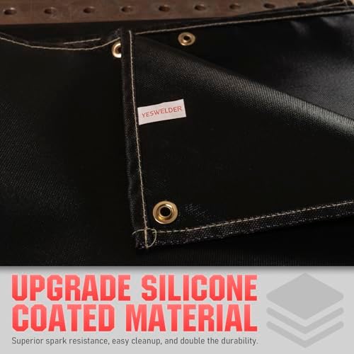 YESWELDER Silicone Coating Fiberglass Welding Blanket 4 x 6ft