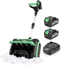 20V Electric Snow Shovel, 12 Inch Cordless Snow Blower with 2 Batteries (Mint Green)