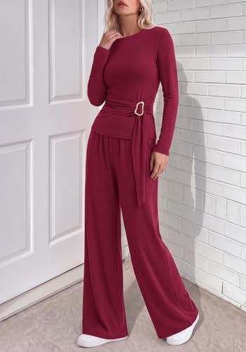 BTFBM 2 Piece Sets For Women Fall Outfits Lounge Set Business
