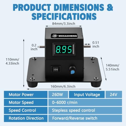 4-in-1 Mini Disc Sander 260W, Electric Resin Polishing Machine with Chuck