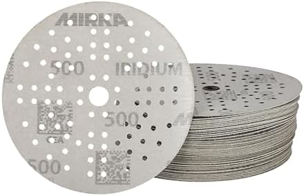 Mirka Sandpaper Discs Iridium 5 Inch Hook and Loop 50 Pack