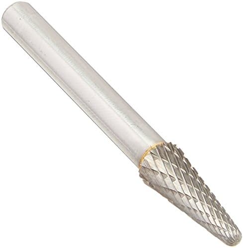Drill America SL-2 Carbide Burr/Rotary File Cone Double Cut for Die Grinder 5/16" Dia. x 7/8" Cut Length with 1/4" Shank and 2-3/4" Overall Length, DUL Series
