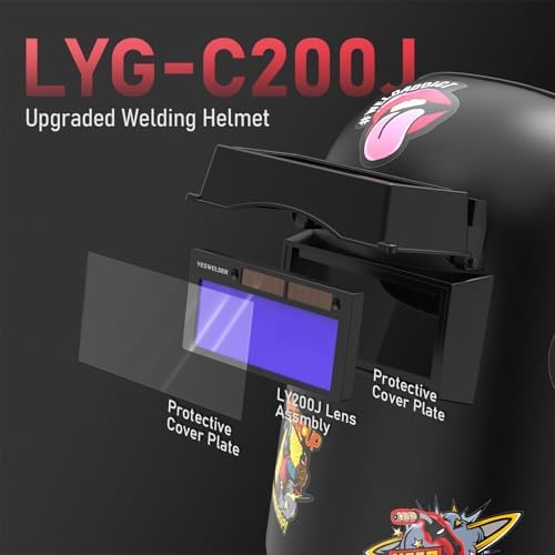 YESWELDER Auto-Darkening Welding Helmet, True Color, Shade 8-13