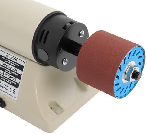 Leather Burnishing Machine,110V 350W Leather Polisher Sander with 6 Sanding Sleeves for Sanding Wood Products 0-8000RPM