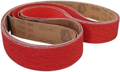 2 x 72 Ceramic Grinding Belts, 36 40 60 80 120 Grits, 5 Pack