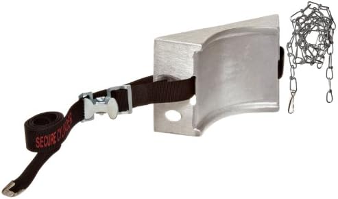 Talboys 717 Aluminum Cylinder Wall Bracket with Safety Message Strap and Chain, 1.875" Length x 8.125" Width x 4.625" Height