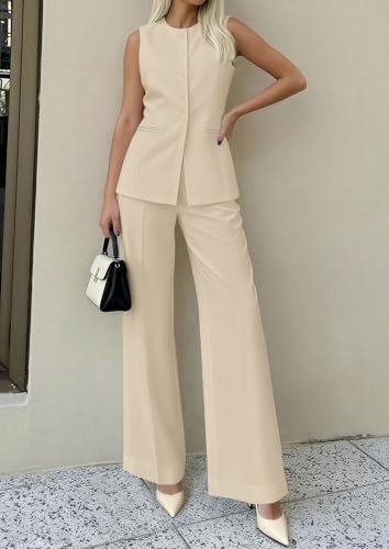 PRETTYGARDEN Women's 2 Piece Sets Business Casual Outfits