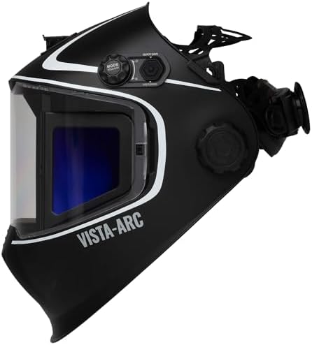 Eastwood Elite Vista-Arc Panoramic View MIG TIG Weld Welding Helmet | True Color Lens | DIN 4-14 Shade Adjustment | Ultra-Fast Auto-Darkening