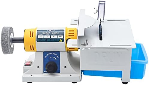 Gem Jewelry Polishing Grinding Machine, 350W 110V Mini Table Rock Saw Lathe Table Saw Polisher Cutting Machine DIY Jewelry Lapidary Equipment for Carving Polishing, Drilling of Crafts