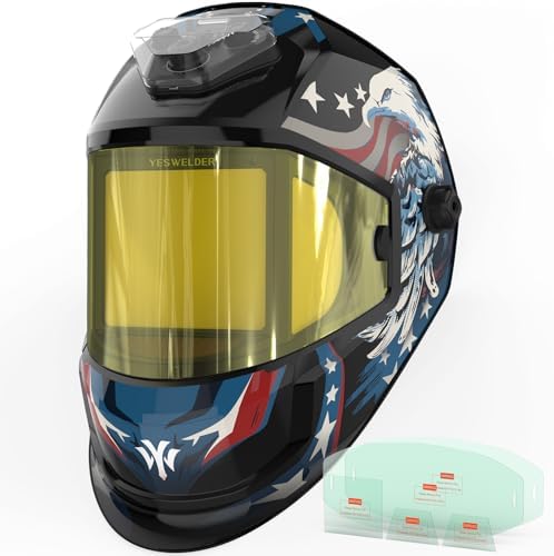 YESWELDER 180 Panoramic Welding Helmet with 6 Arc Sensors