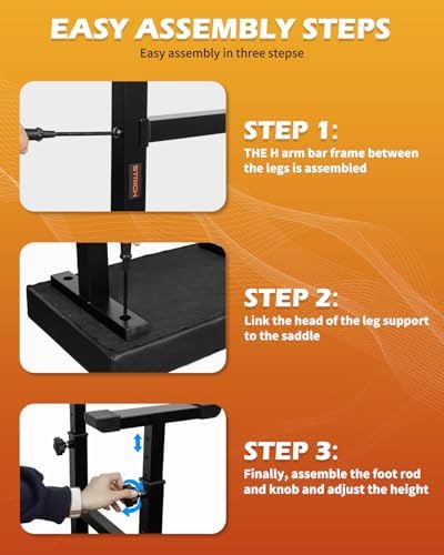 STRICH Collapsible Piano Keyboard Stand & Bench Set, Portable Digital Piano Stand for 54-88 Key Electric Pianos & Adjustable Piano Bench, Music Keyboard Bench Seat, Chair, Black, SKT-01 & SPB-M60