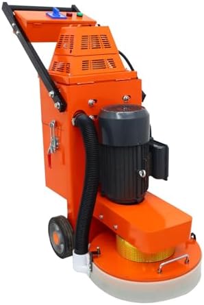 INTBUYING Concrete Floor Grinder Machine with Dust Collector Concrete Cement Ground Grinder Built in Blower Epoxy Floor Grinding Machine Hand-push Terrazzo Marble int Removal Foldable Design 220v