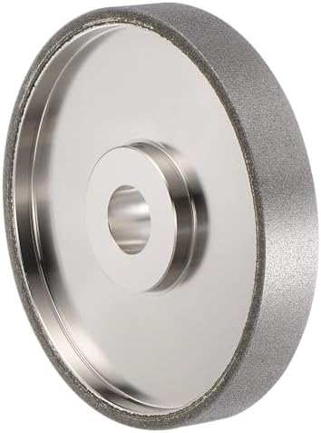 HARFINGTON Diamond Lapidary Wheel 6 Inch x 1 Inch Arbor Hole Grit: 180 Grinding Wheels for Stone, Marble, Glass, Ceramics, Crystal, Carbide, Steel