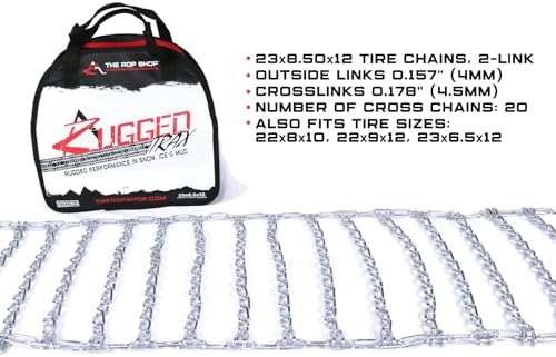 The ROP Shop Pair of 2 Link Tire Chains 22x8x10