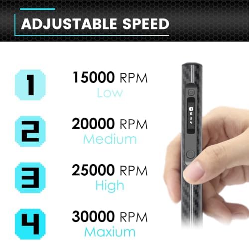 ARROWSPACE Engraving Pen, 30000RPM, Engraver Tool with 39 Bits,OLED Display