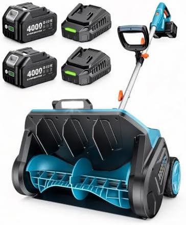 Electric Snow Shovel with Wheels, 40V 16.5" Brushless Cordless Snow Blower