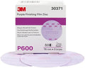 3M Hookit Purple Finishing Film Abrasive Disc, 260L, 30371, 3 in, P600