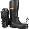Showave Men's Rubber Boots Steel Toe Rain Boot Construction Waterproof Boot
