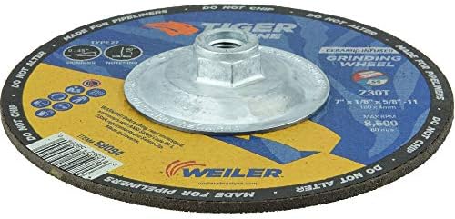 Weiler 58094 7" x 1/8" Tiger Pipeline, Z30T, 5/8"-11 Nut (Pack of 10)