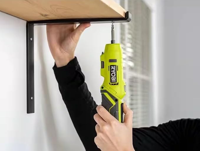 RYOBI USB Lithium Pivot Screwdriver Kit 4V Cordless Electric Driver 1/4 in Hex 2.0Ah Battery Charger Cable Gloves FVD50K