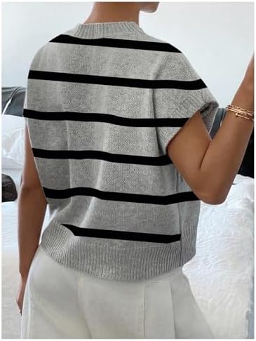 SOLY HUX Women's Short Sleeve Business Casual Sweater
