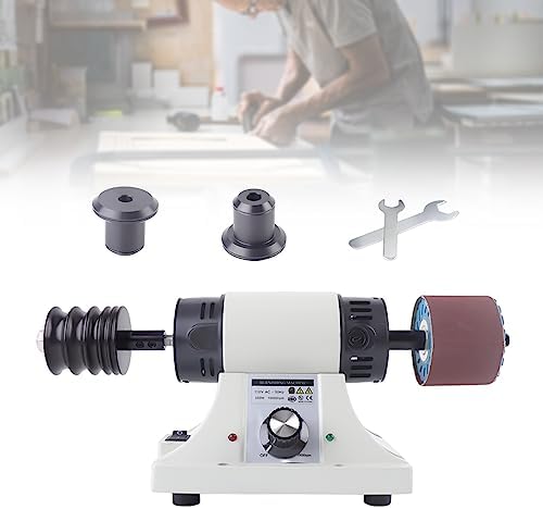110V 350W Leather Polisher Sander, 0-8000RPM Leather Burnisher Professional Leather Polishing Burnishing Machine Leather Edge Grinder Machine Leather Polishing Grinder Tool Kit