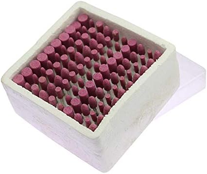 100 pcs/box Ceramic Mounted Point Stone Grinding Head Wheel Drill Rotary Tools,Taper 10mm