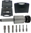 MachEl MT2 Shank Rotary Broach with ER-25 Adapter 7 Hex Broaches Set - Precision Machining Tool Kit