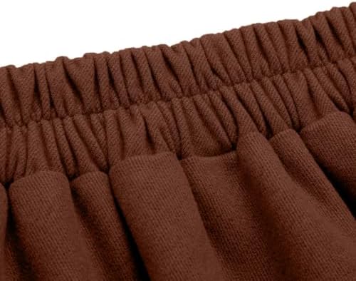IDEALSANXUN Womens Plaid Wool Skirts Elastic Waist A-Line Pleated Tartan Long Skirts