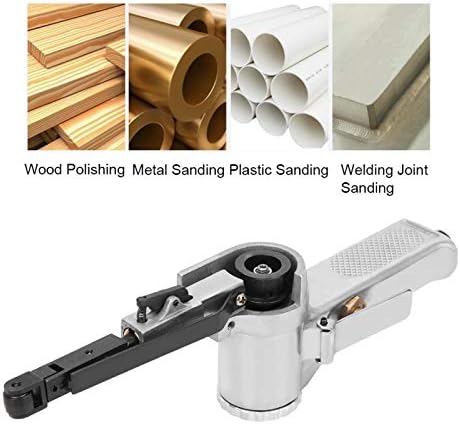 Eboxer Air Belt Sander, 10mm Pneumatic Belt Sander 3/8" x 13" with 3pcs Belts, File Sander for Cutting and Grinding, Air Grinding Polishing Tool for Wood Glass Metal