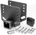 YZONA Tow Hitch 2 Inch, RV Bumper Hitch Trailer Receiver, Fits 2" to 4" Rear Beams, 3500 LBS Capacity Upgrade Towing Adapter Openning for Camper Cargo Carrier Bike Racks RV Tire Carrier Ball Mounts