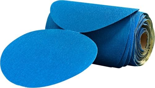 3M Stikit Blue Abrasive Disc Roll, 36207, 6 in, 220 Grade, 100 Discs per roll (Pack of 5)