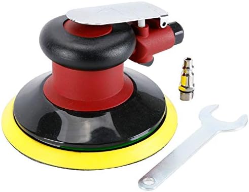 Professional Air Random Orbital Palm Sander, Heavy Duty Dual Action Pneumatic Sander with 1pc Backing Plate (6 inch) (Pack of 2)