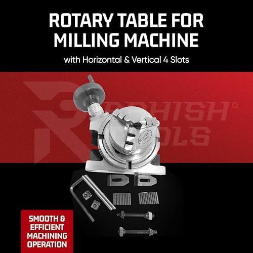 HV Rotary Table, 65mm Self-Centering Chuck & M6 Clamp Kit, 4"/100mm