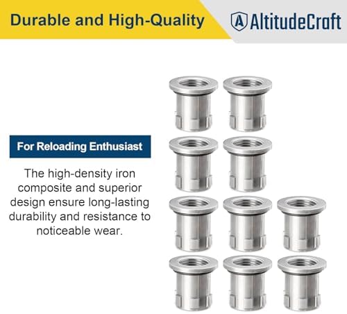 Reloading Die Bushings-10 Pack, Quick-Change Bushing System for Reloading, Compatible with Hornady Single-Stage and Progressive Press