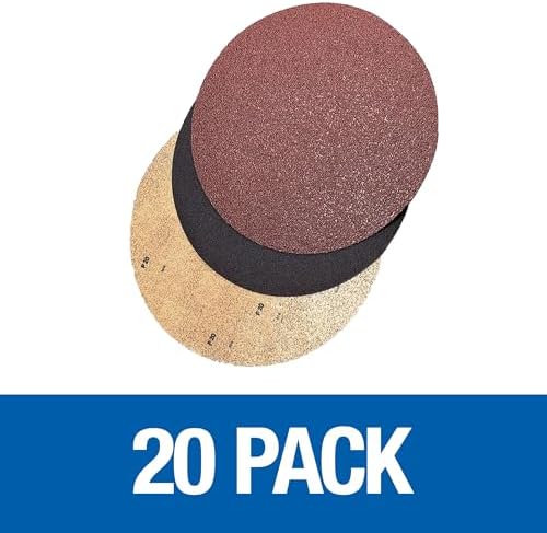 Mercer Industries 44815080 Silicon Carbide Floor Sanding Disc, Double Sided, 15" x No Hole, Grit 80F, 20-Pack